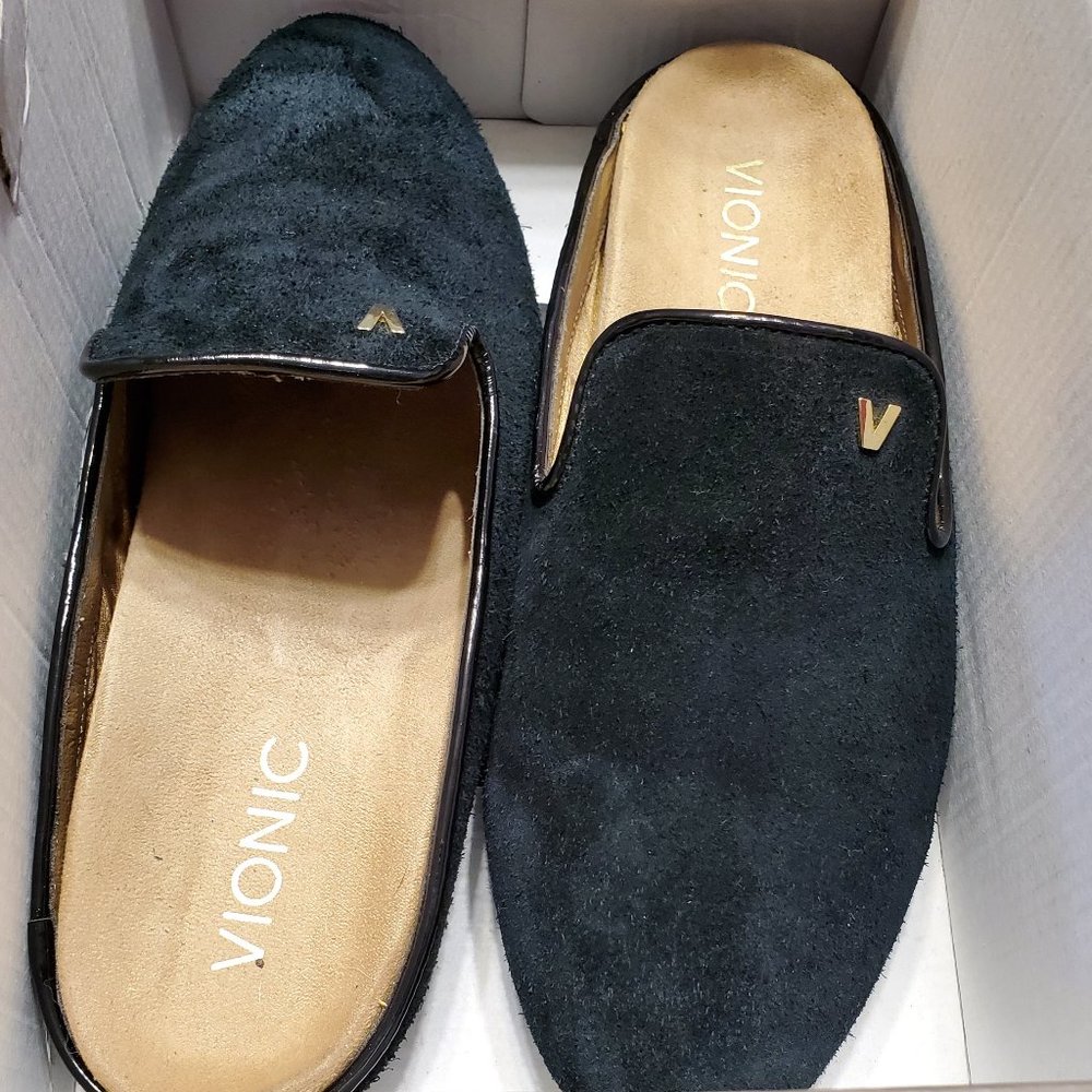 Vionic Carnegie suede slide